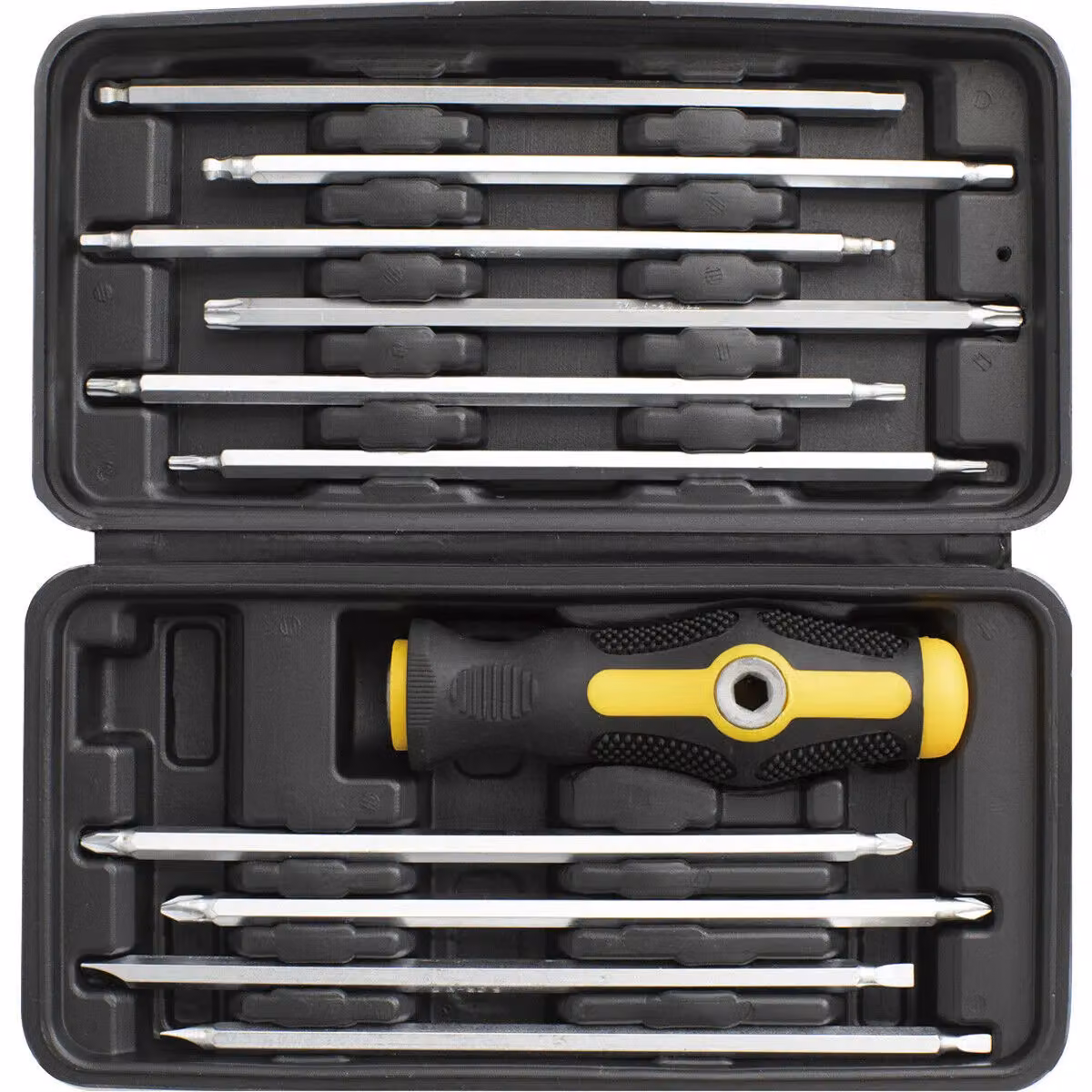 Loops 20-in-1 T Bar Screwdriver Set with Long Bits and Case in Black and Multicolour, Chrome Vanadium – 5