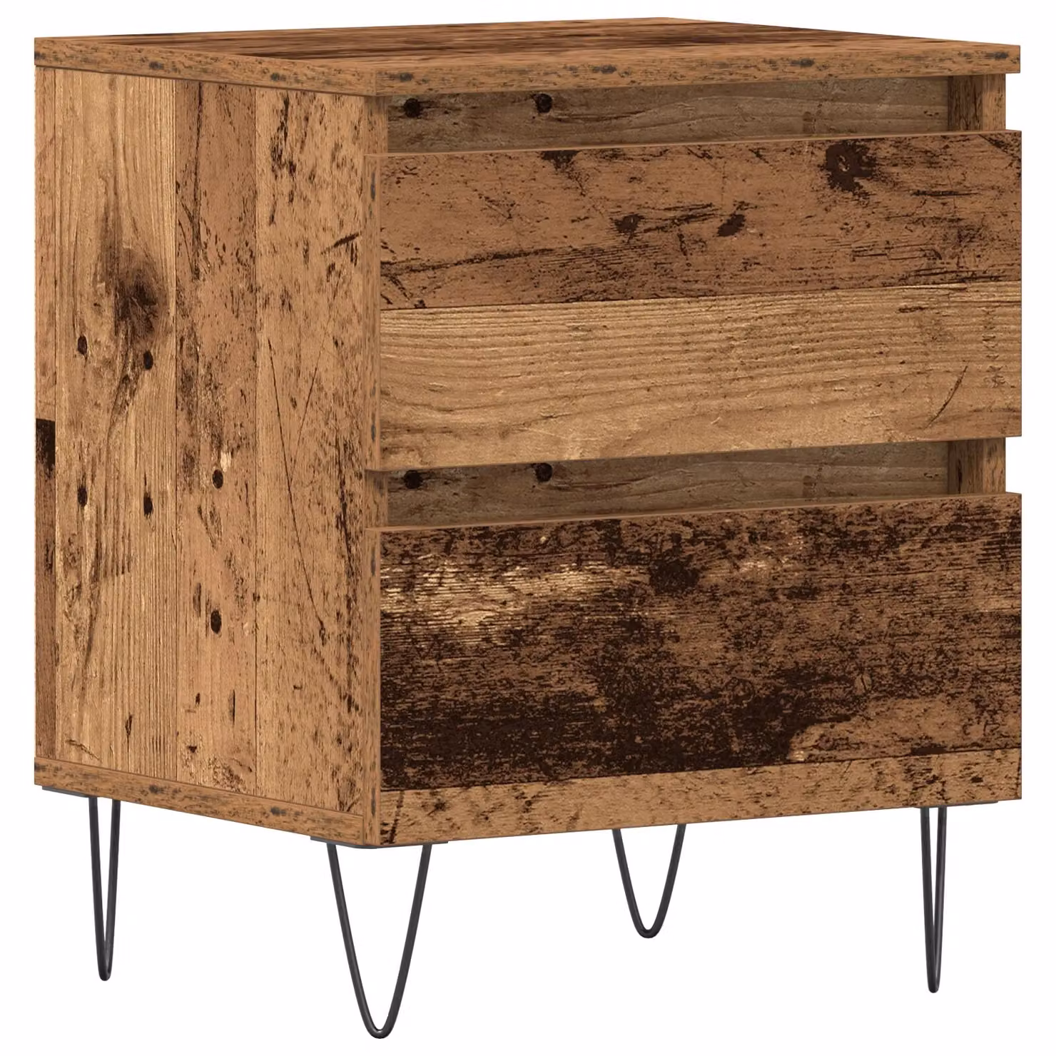 Berkfield Home Bedside Cabinet in Brown Old Wood, W/D/H: 40 x 35 x 50 cm – 2