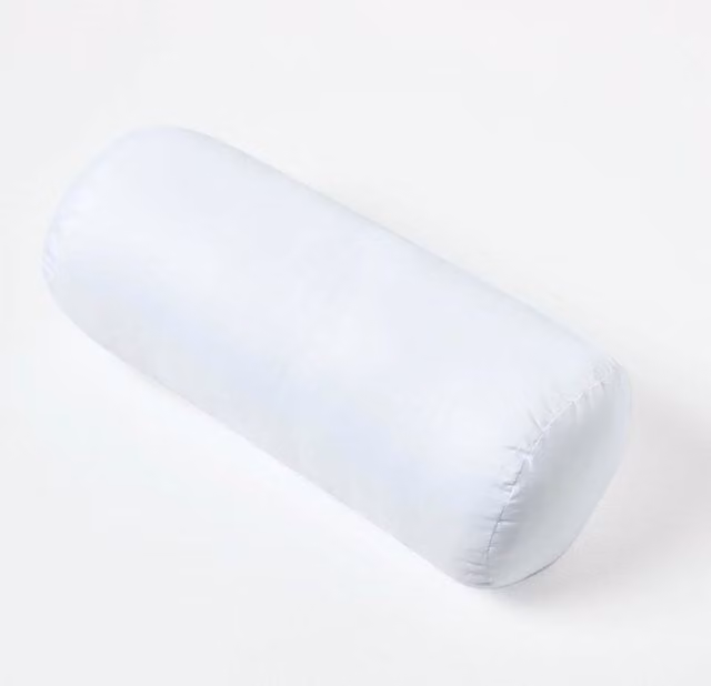 Homescapes White Microfibre Bolster Cushion Pad Insert, W/D/H: 45 x 20 x 20 cm