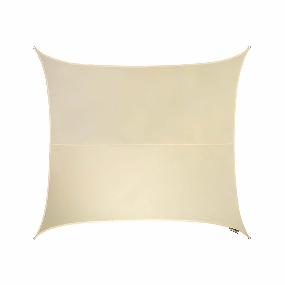 Primrose Ivory Square Waterproof Garden Patio Sun Shade Sail Canopy with UV Block and Fixing Kit, W 200 cm x D 200 cm – 2