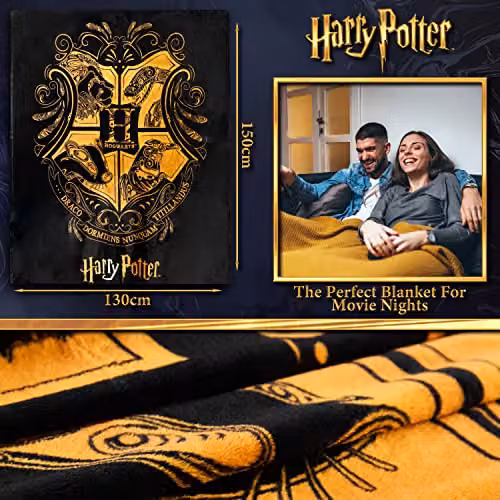 United Essentials Harry Potter Fleece Throw Blanket, Multicolour, W/D: 150 x 130 cm – 9