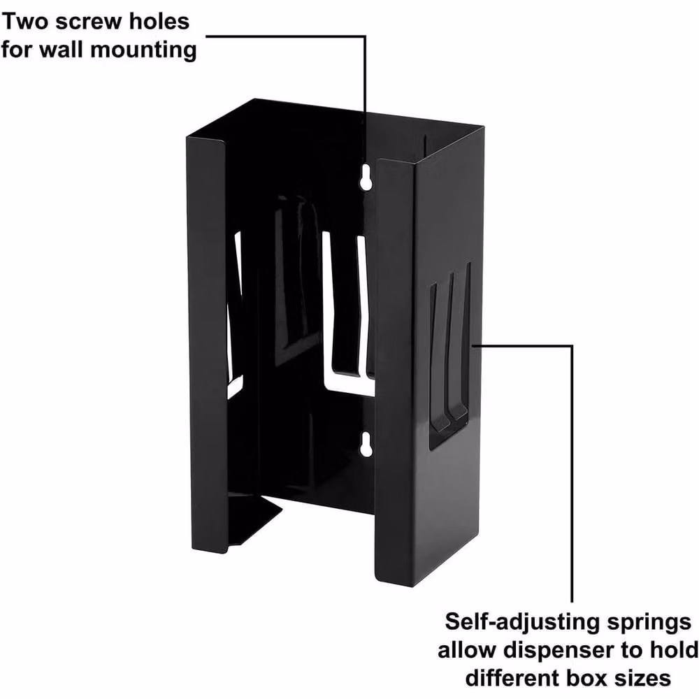 Spetlek Magnetic Disposable Glove Dispenser and Wall Mounted Storage Box in Black – 2