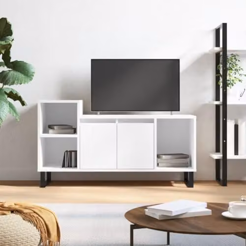 vidaXL Modern High Gloss White TV Cabinet W/D/H: 100 x 35 x 55 cm – 2
