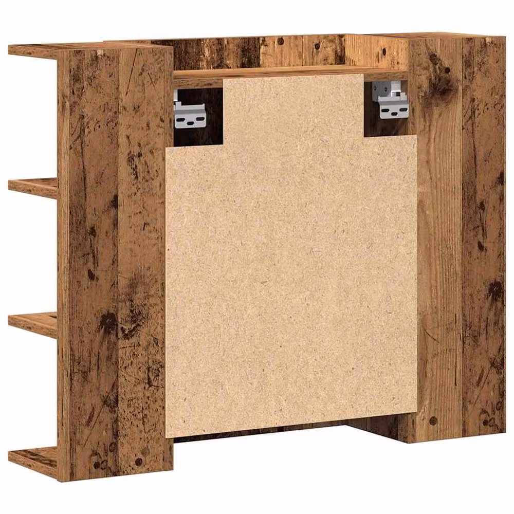 Berkfield Home Modern Bathroom Mirror Cabinet in Brown, W/D/H: 80 x 20.5 x 64 cm – 4