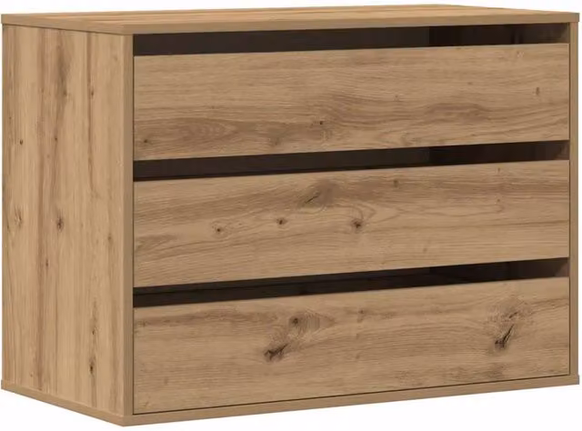 Berkfield Home Corner Chest of Drawers in Artisan Oak Brown, W: 80 cm, D: 41 cm, H: 58 cm – 1