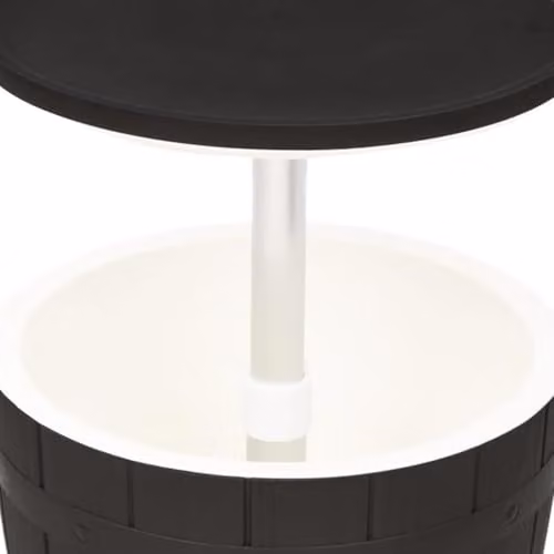 vidaXL 3-in-1 Ice Cooler Table in Black Polypropylene, W/D/H: 82 x 48 x 48 cm – 4