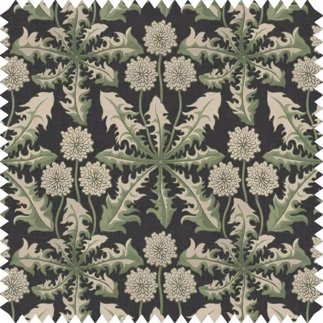 House of Hackney Taraxa Organic Cotton Linen in Black