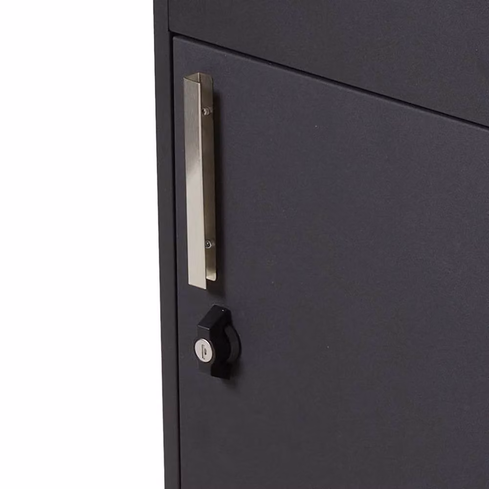 FORGEVIO Extra Large Metal Parcel Delivery Drop Box with Lid in Black – 4
