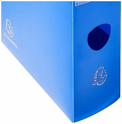 Exacompta Blue Opaque Polypropylene A4 Archive Box with 60mm Spine – 2