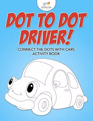 Kreative Kids Dot to Dot Driver Connect the Dots with Cars Activity Book, Multicolour, W: 27.94 cm, H: 21.59 cm