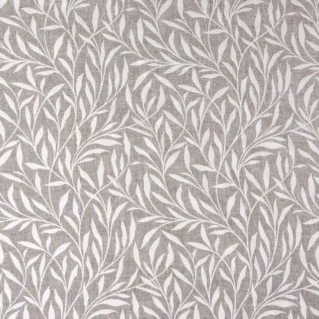 Terrys Nature Mandu Linen Floral Fabric in Beige and Taupe