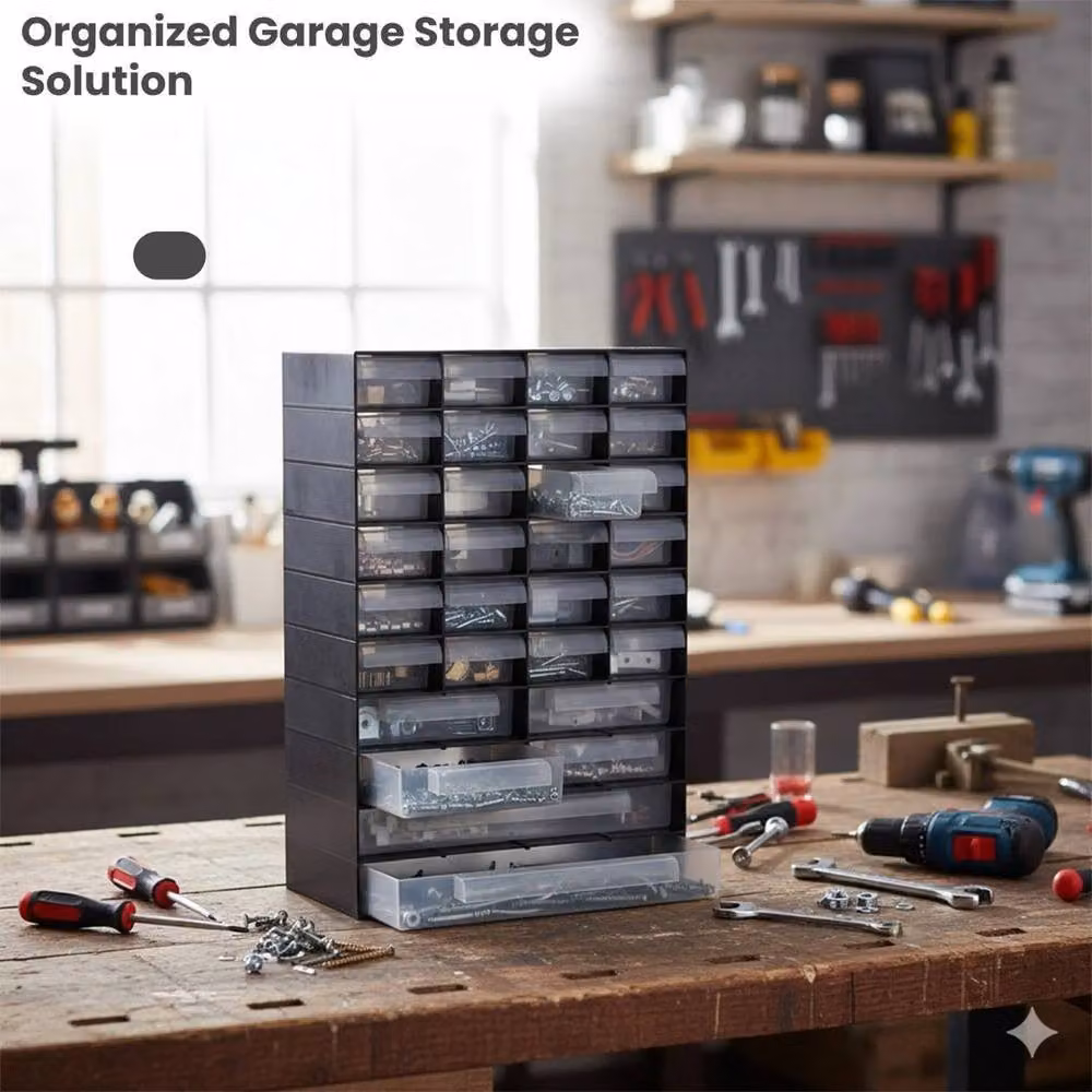 SPETLEK 30 Drawer Multi Drawer Storage Cabinet in Black for Home or Garage – 3
