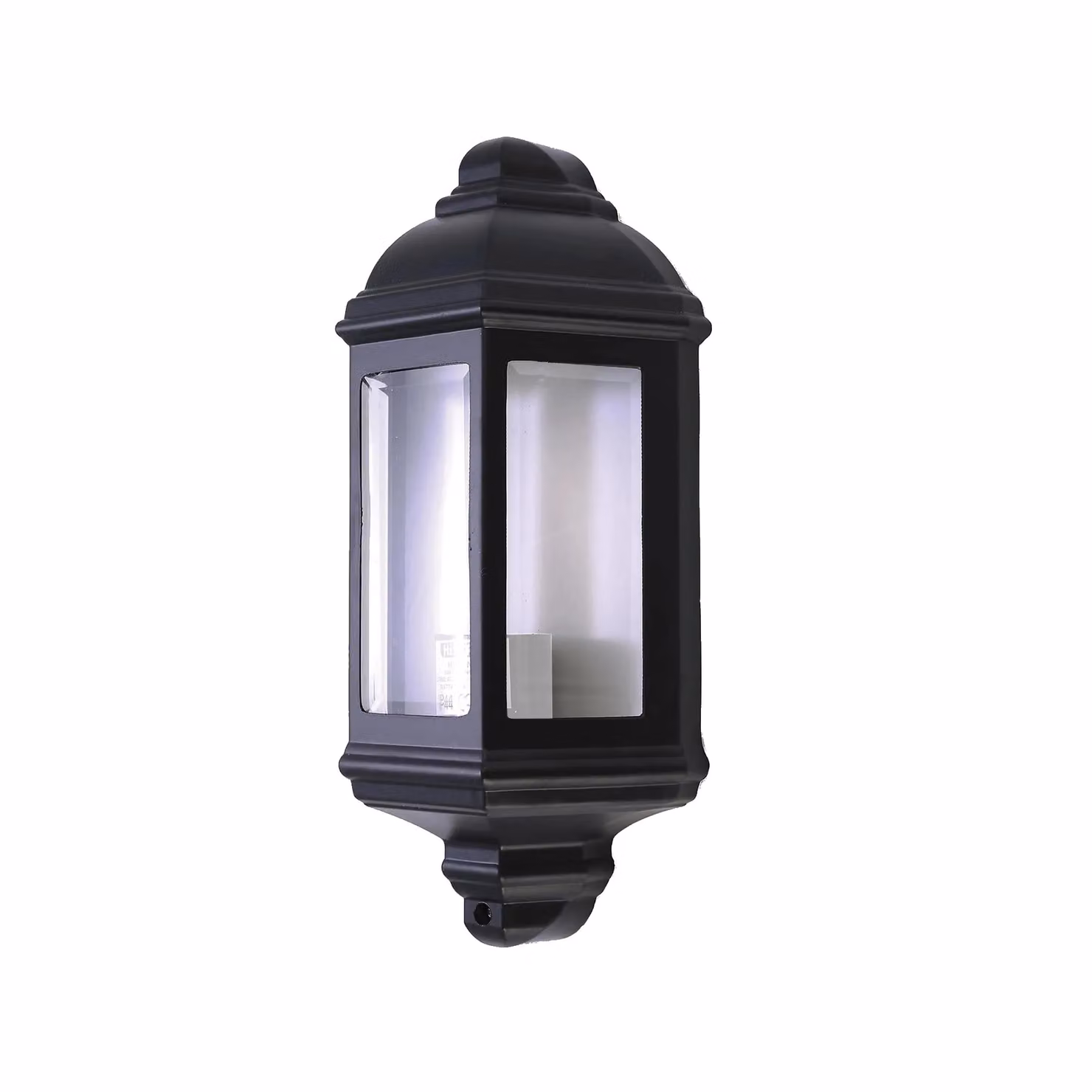 First Choice Lighting Parkins Set of 2 Black Outdoor Half Lantern Wall Lights – 2