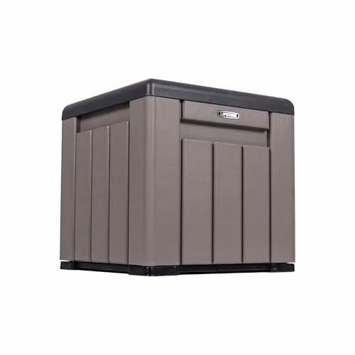 LIFETIME Grey Plastic Outdoor Storage Box with Removable Lid, W/D/H: 51 x 51 x 51 cm – 1