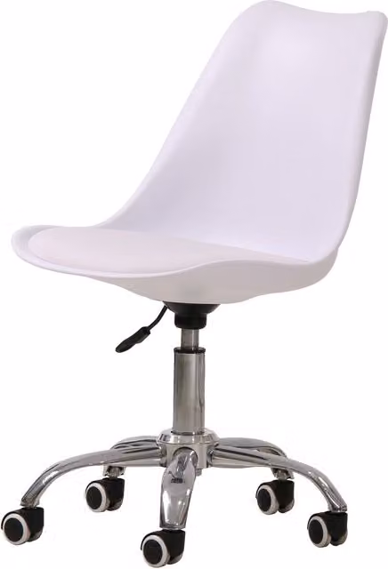 netfurniture Osdera Modern White Swivel Task Chair for Home Office