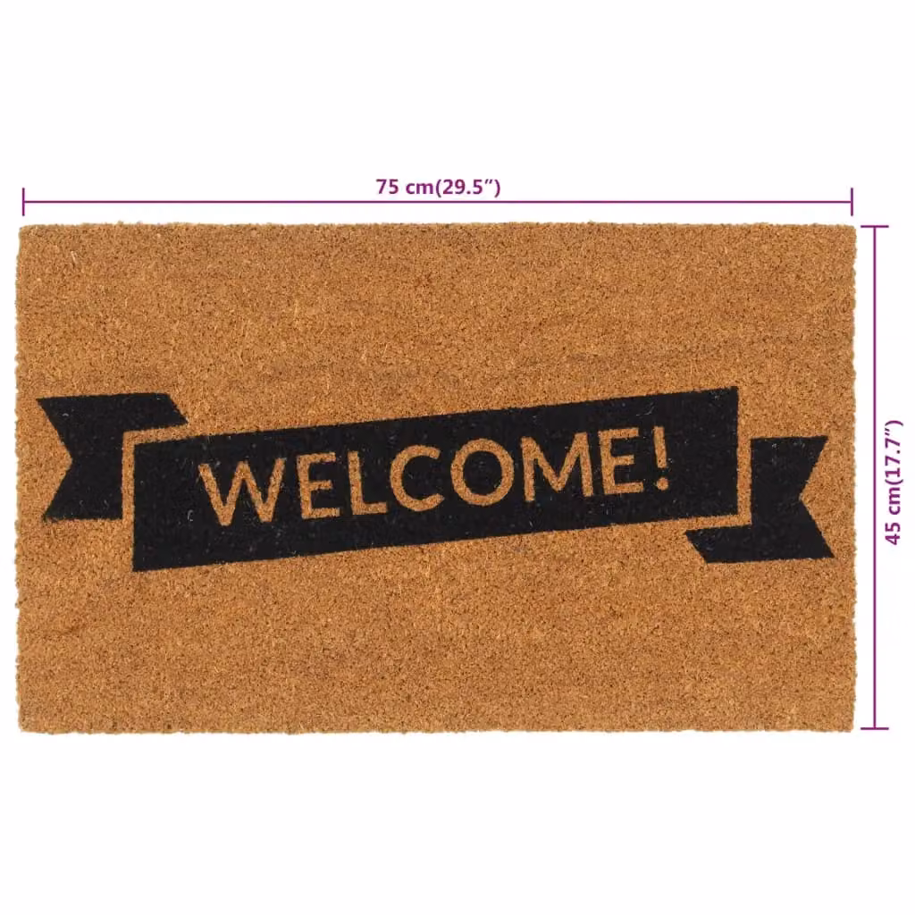 Berkfield Home Brown Tufted Coir Door Mat, W: 45 cm, D: 75 cm – 3
