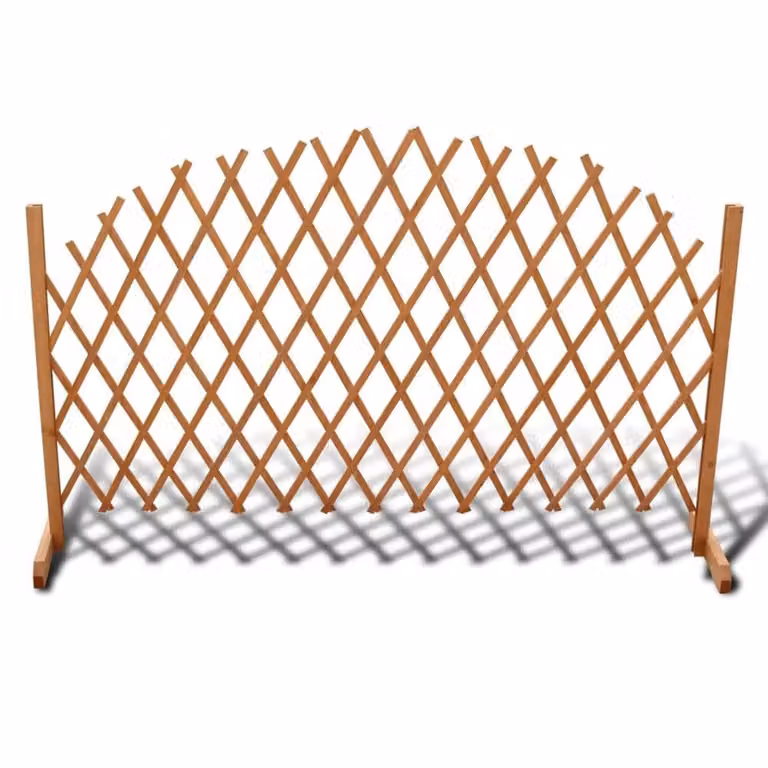 Berkfield Home Solid Wood Trellis Fence, Brown, H 180 cm x W 100 cm