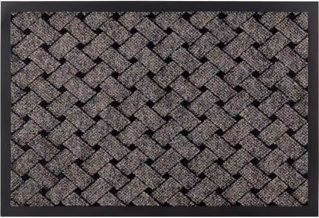 RugsX Vectra Non-Slip Weatherproof Doormat in Beige, W/D: 60 x 40 cm
