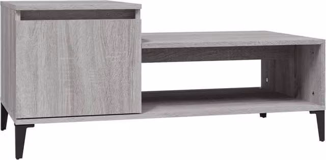 Berkfield Home Grey Sonoma Coffee Table, W/D/H: 100 x 50 x 45 cm