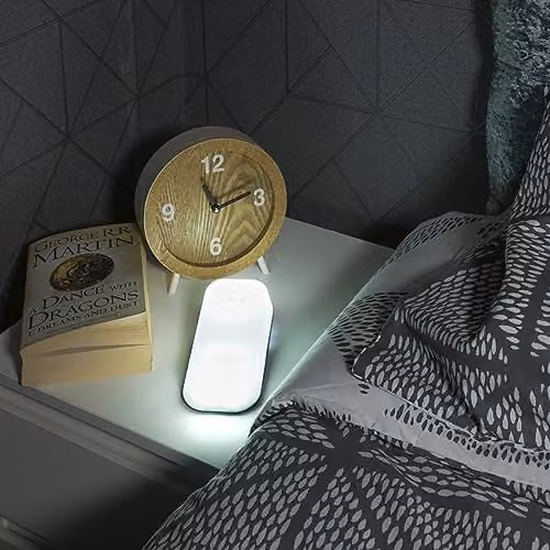 mysmartbuy White Battery Powered Rocker Night Light with 8 LEDs and Gravity Sensor, H5 x W15.5 x D7.5 cm – 2