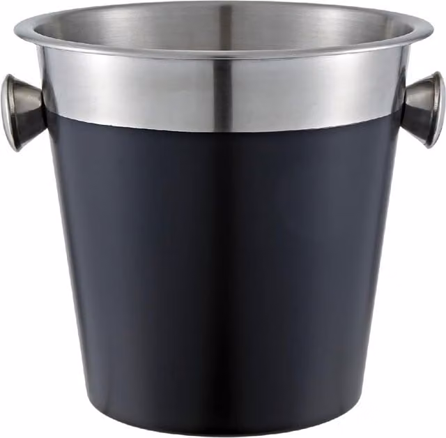 Buckingham Stainless Steel Champagne and Wine Bottle Bucket, 4.8 l, Black