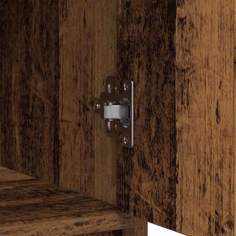 Berkfield Home Rustic Sideboard with Drawers and Doors in Brown, W/D/H: 73 x 31 x 90 cm – 6