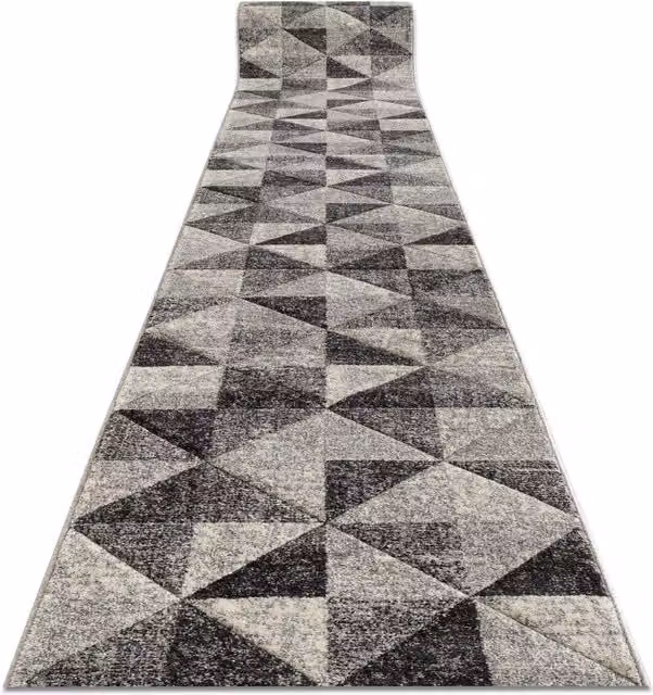 RugsX Feel 5672/16811 Geometric Runner in Grey, W: 70 cm, L: 100 cm