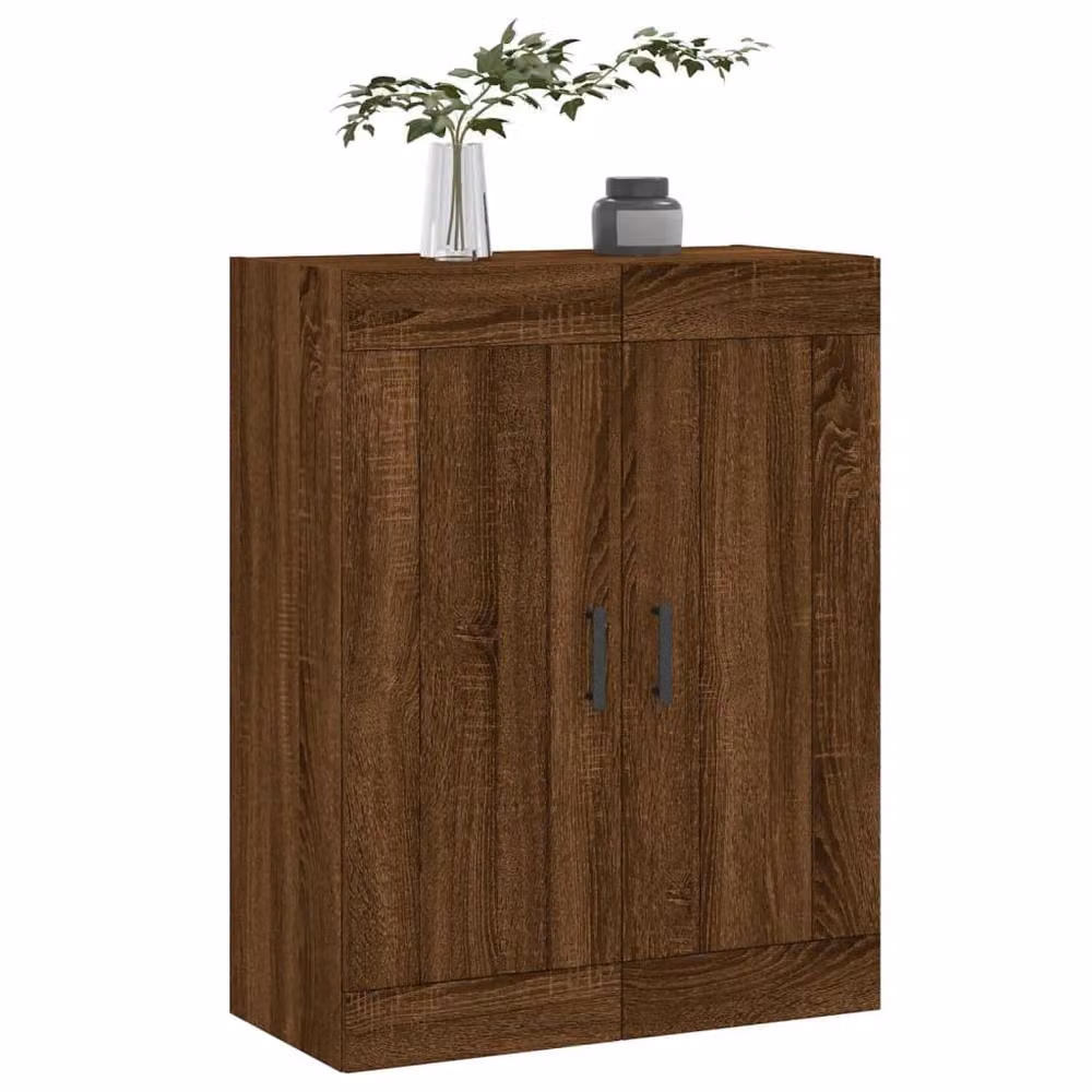 Berkfield Home Wall Mounted Cabinet in Brown Oak, W/D/H: 69.5 x 34 x 90 cm – 4