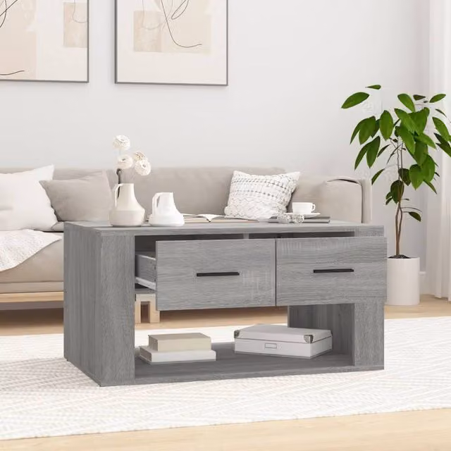 Berkfield Home Grey Sonoma Decorative Coffee Table, W: 80 cm, D: 50 cm, H: 40 cm – 1