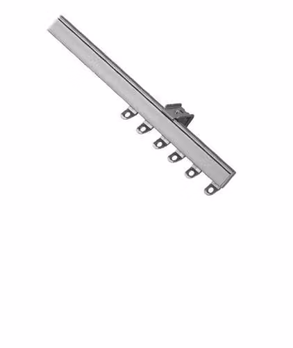 Speedy Fineline Straight Aluminium Curtain Track, Silver, Length: 300 cm