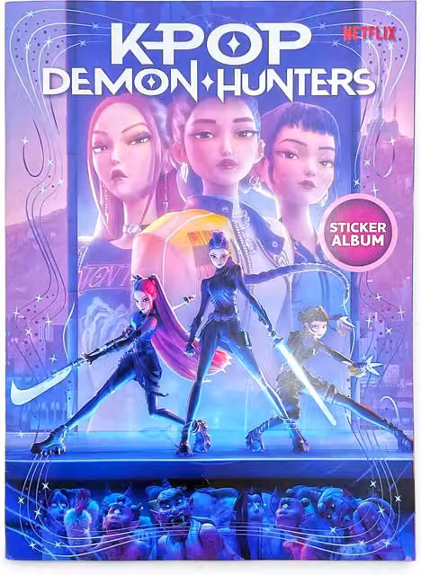 KPop Demon Hunters Multicolour Fantasy Character Sticker Album for Children