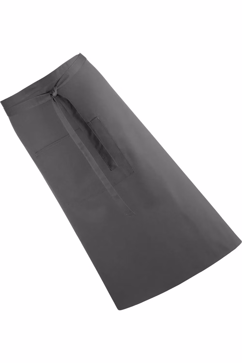 Premier Colours Pack of 2 Long Continental Style Bar Aprons in Grey Poly-Cotton – 2