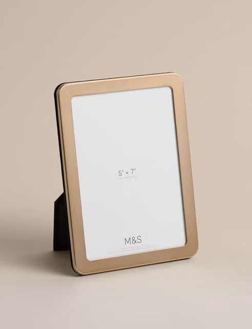 M&S Classic Rectangular Single Metal Photo Frame in Gold and Bronze, 12.7 x 17.78 cm