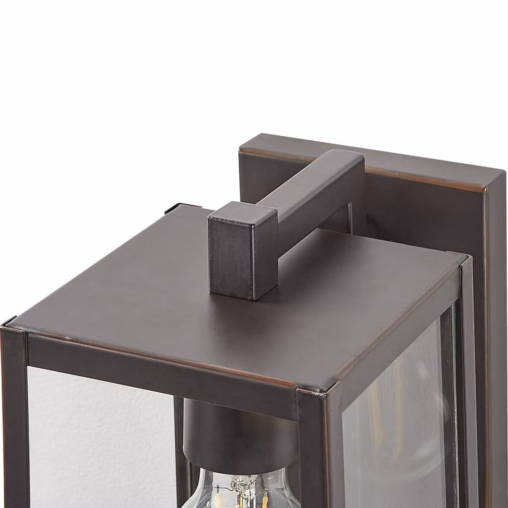 Wyld and Coco Retro Black Metal and Glass Outdoor Wall Light with Motion Sensor, Height: 33 cm – 5