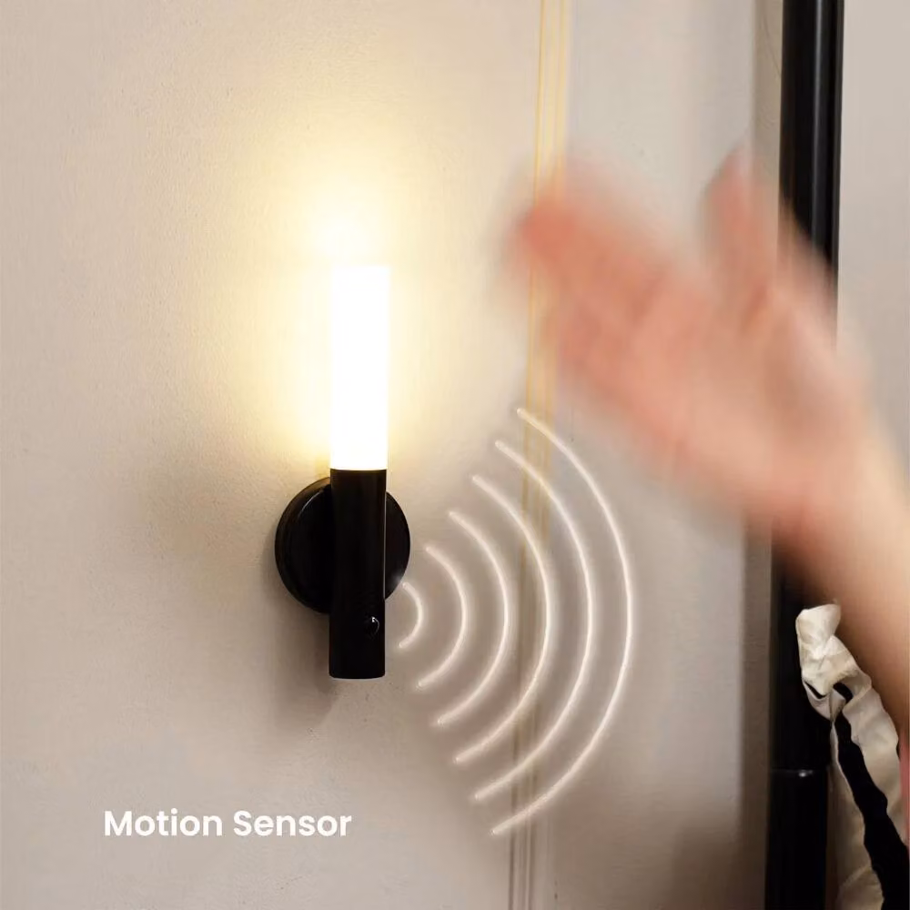 Nordara Black LED Rechargeable Motion Sensor Magnetic Night Lamp with Warm White Light – 3