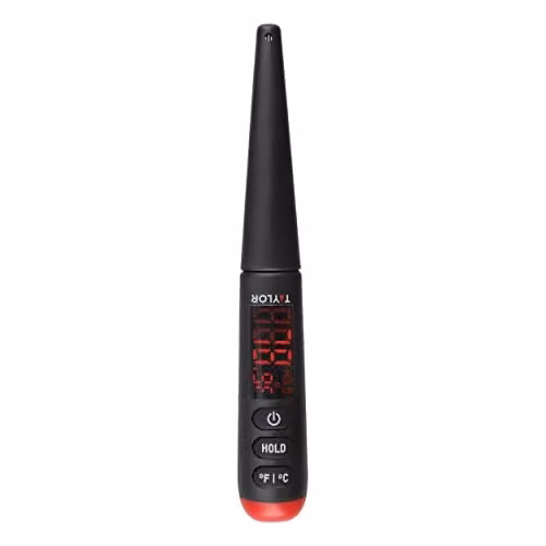 Taylor Pro Digital Food Thermometer Probe with LED Display in Black, Length: 24.5 cm