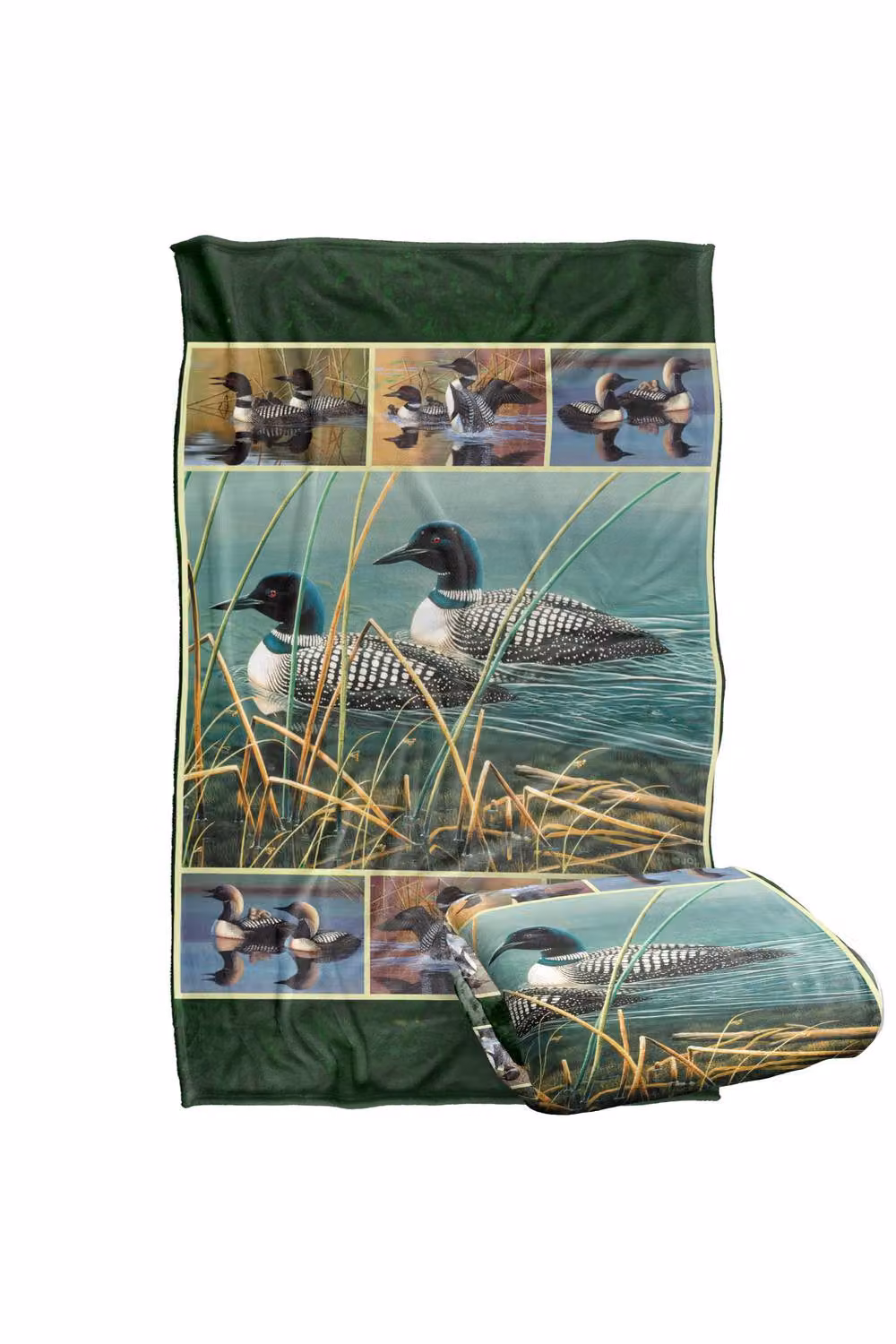 JQ Licensing Loon Silky Touch Super Soft Fluffy Polyester Throw Blanket in Multicolour Green – 2