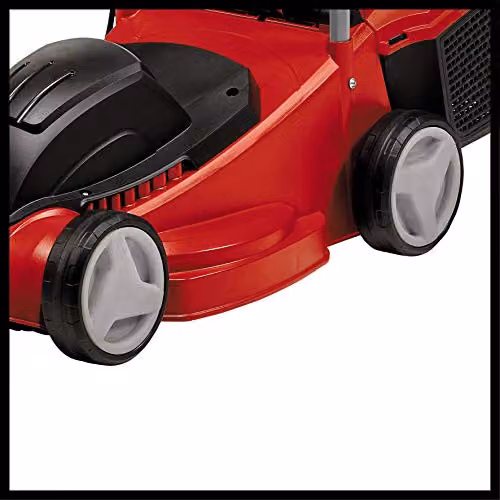 Einhell Electric Mains Lawn Mower with 32cm Cutting Width and 30L Collection Bag in Red and Black – 5