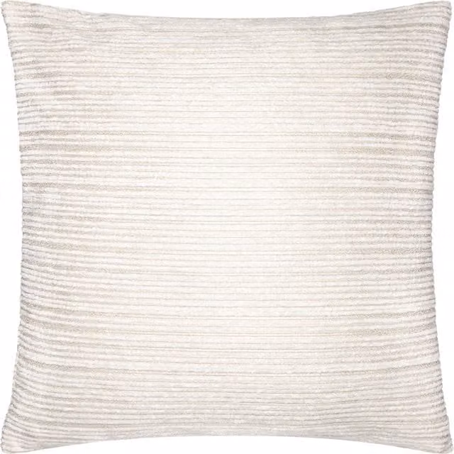 Make It A Home Jupiter Jacquard Square Chenille Cushion in Ivory, Gold and White with Feather Filling