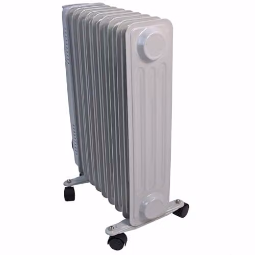 Actiasgear 2000W Oil Filled Portable Radiator in Grey and White with Thermostat and Overheat Protection – 3