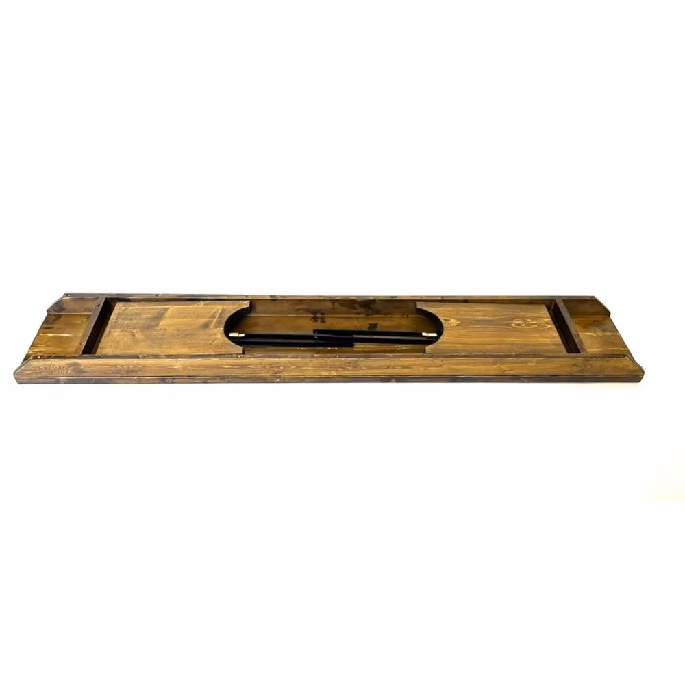 SPETLEK Rustic Wooden Garden Bench in Brown – 3