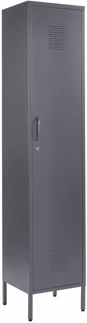 Moderna Metal Locker Cabinet with Lockable Storage and Adjustable Shelves, White and Grey, H 180 x W 38.5 x D 38.5 cm – 4