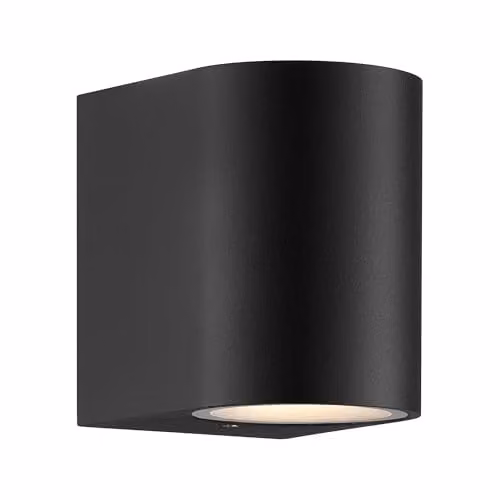 Nordlux Dion Modern Black Metal Outdoor Wall Light for Garden with GU10 Bulb and IP44 Rating