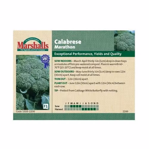 Unwins Calabrese Marathon Green Vegetable Seeds