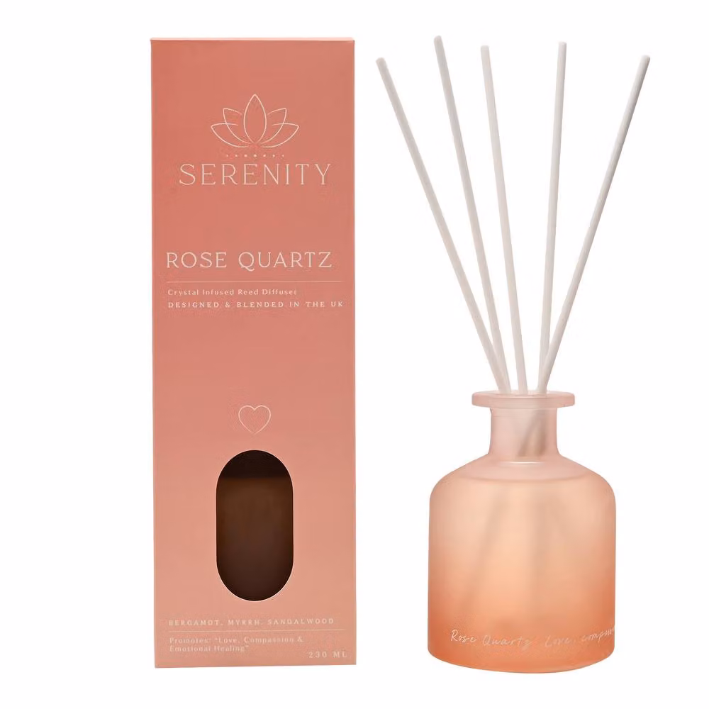 Serenity Rose Quartz Crystal Infused Reed Diffuser in Pink – 2