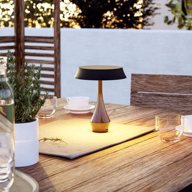 Eglo Turcio Black LED Portable Outdoor Table Lamp with Rechargeable Battery and Touch Dimming – 5