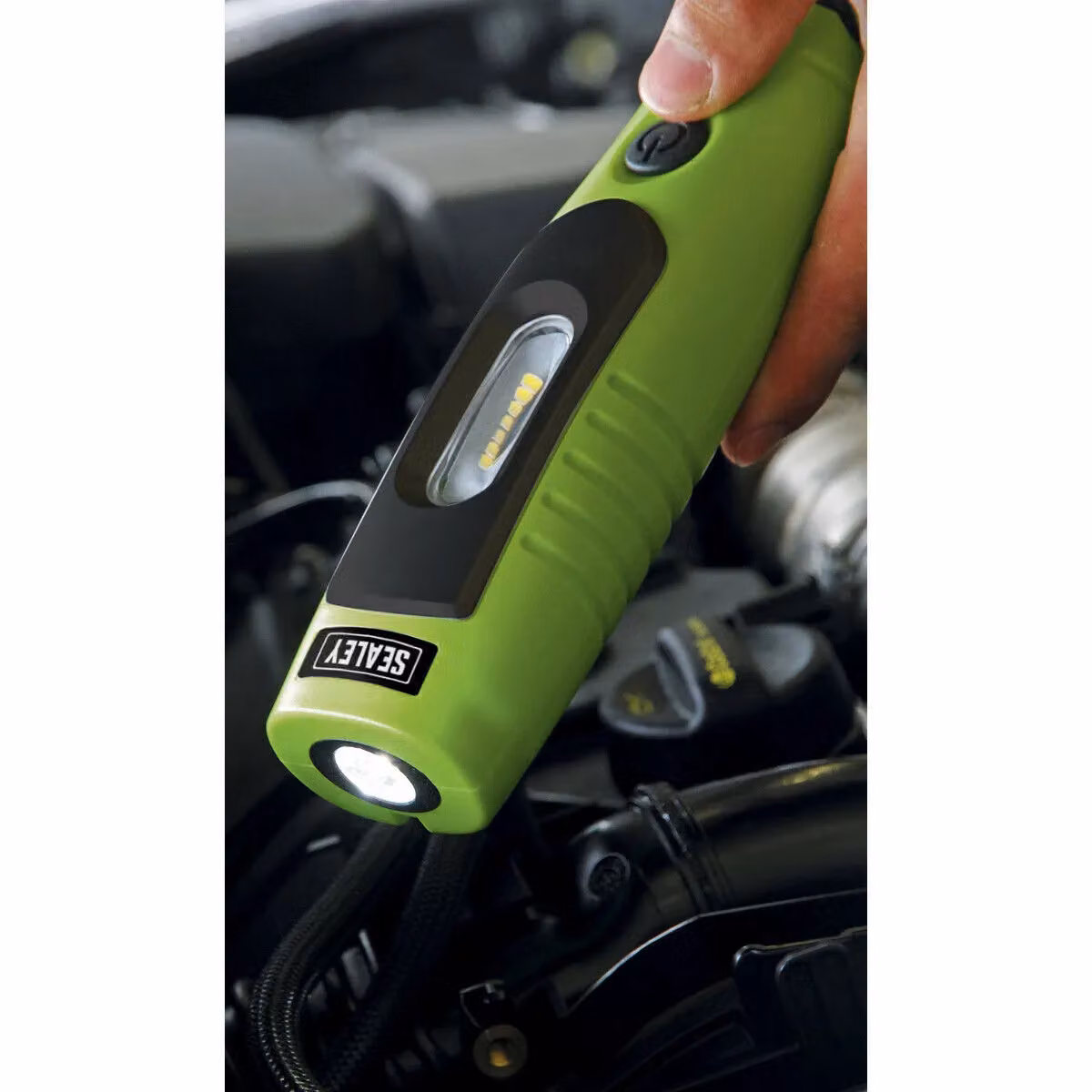 Sealey Loops 360 Swivel Inspection Light with 7 SMD and 3W SMD LEDs, Rechargeable, Green – 2