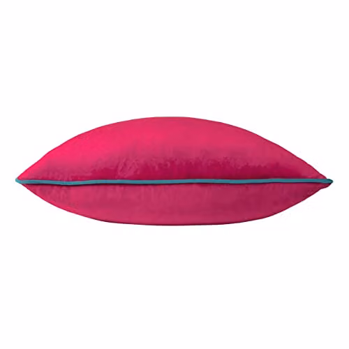 Furn Meridian Velvet Piped Square Cushion in Pink, W/D/H: 55 x 55 x 55 cm – 2