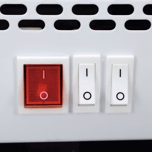 TCP 3kW Air Curtain Heater in White with 2 Heat Settings, Cooling Mode and RF Wireless 7-Day Programmable Thermostat – 2