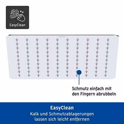 Duravit Universal Square Rain Overhead Shower Head in Chrome, Diameter: 30 cm – 2